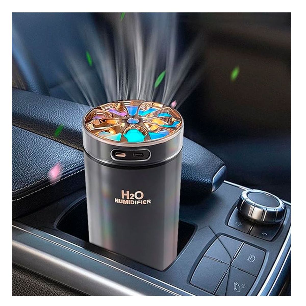 GENERICO - Humidificador De aire Difusor de llama aromaterapia RGB Portatil