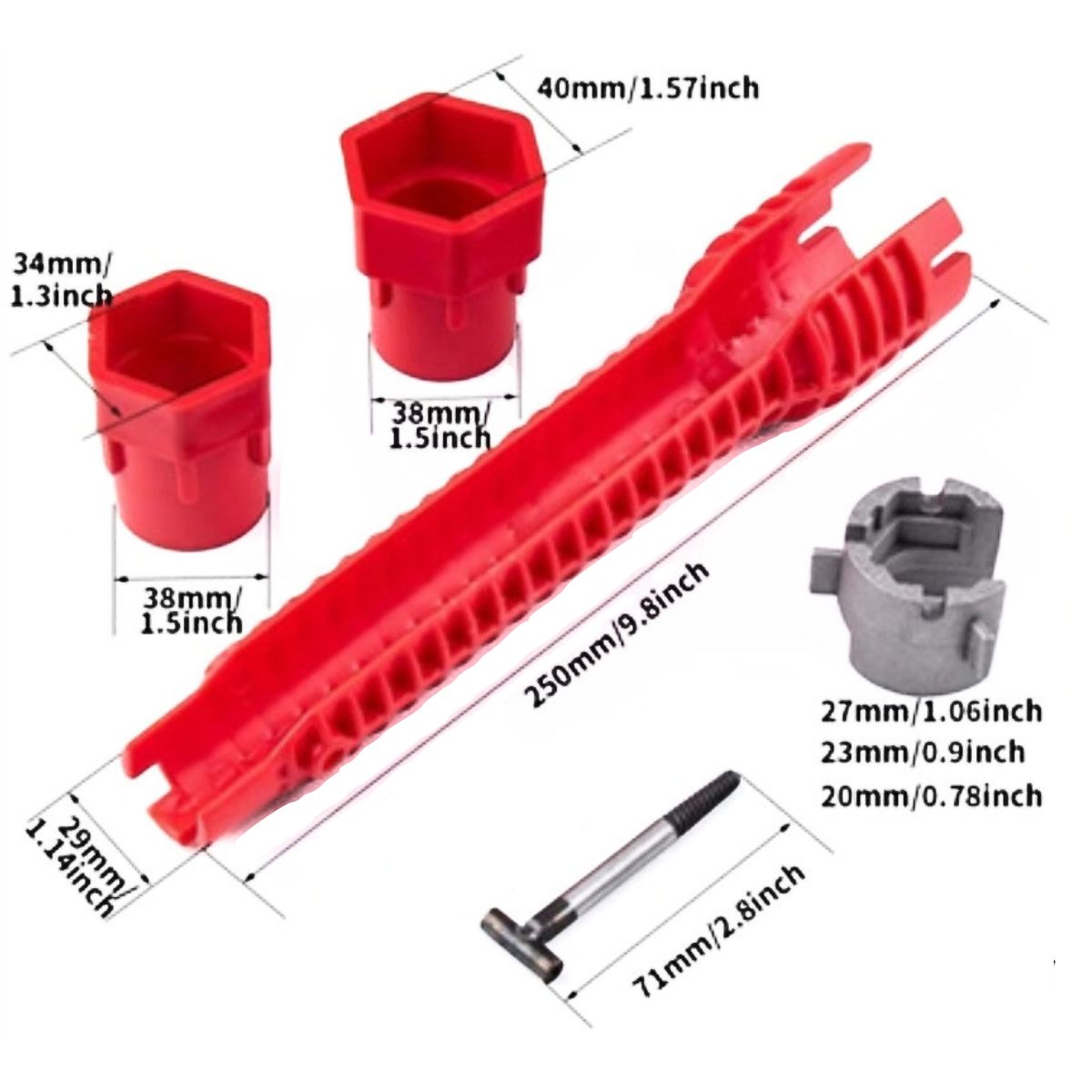 GENERICO - Llave de Gasfitería Multifuncional para Instalaciones