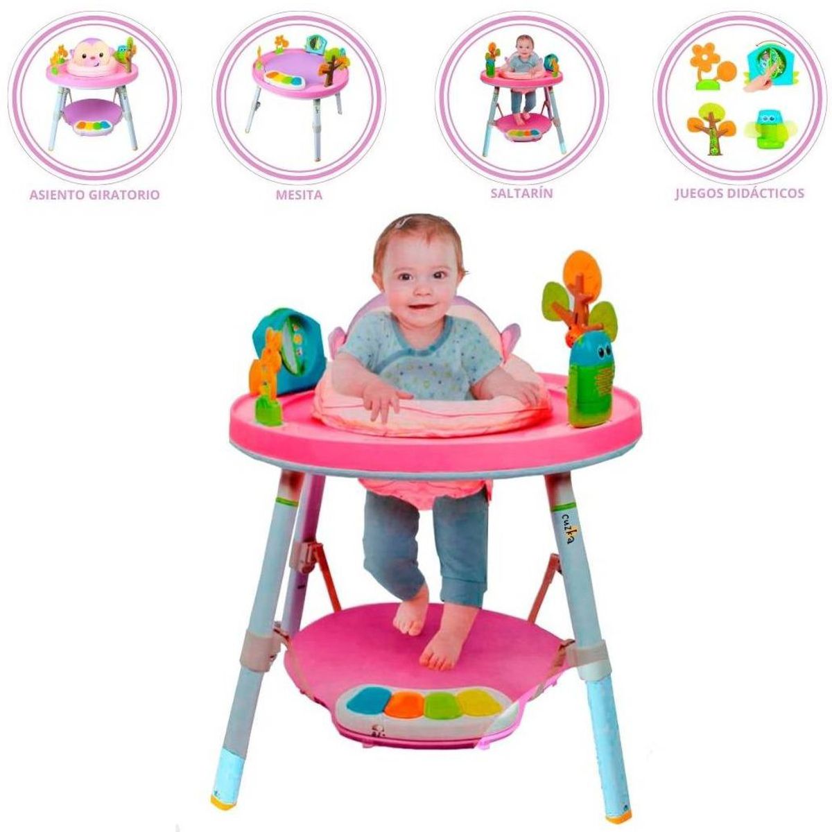 CUZKA - Diverti Saltarin 3 en 1 Centro de Entrenimiento  360°