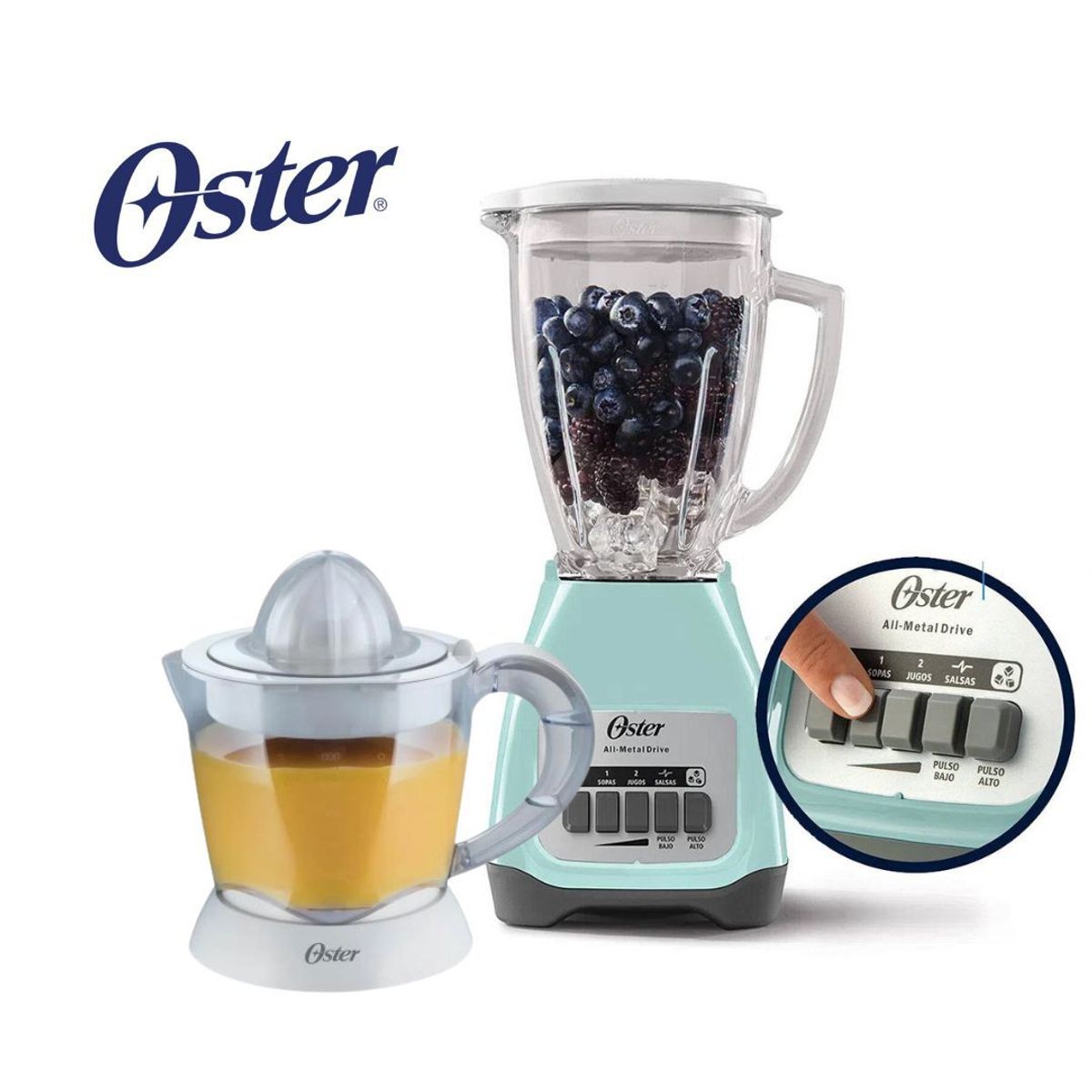 OSTER - COMBO Oster Licuadora 2 Vel VPB + Exprimidor de Cítrico 1 Lt.