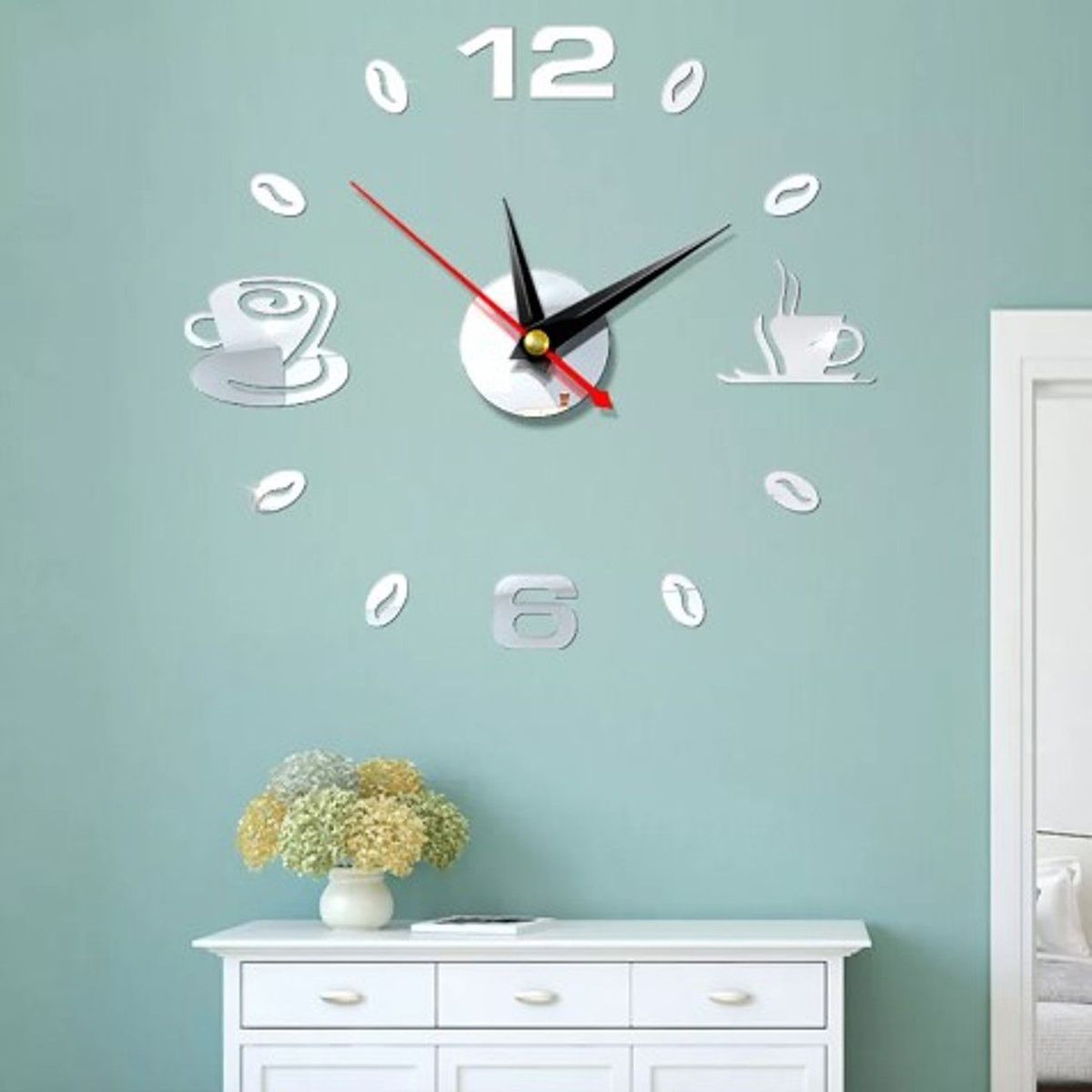 GENERICO - Reloj de pared 3d decorativo modelo europeo GRANDE A1