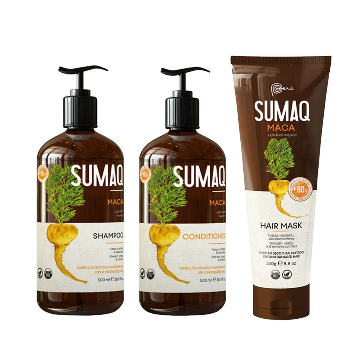 SUMAQ - Shampoo  Acondicionador  Máscara Sumaq Extracto Maca