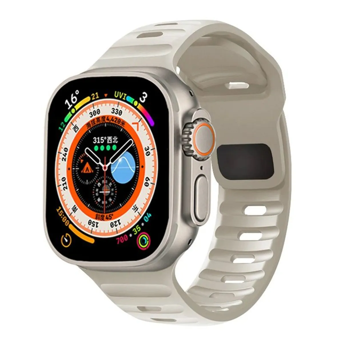 GENERICO - Correa Silicona SPG para APPLE WATCH 49mm-45mm-44mm-42mm - Starlight