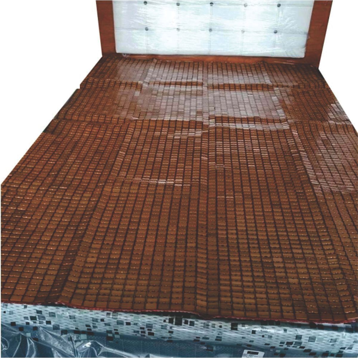 WELL BEING - COLCHONETA SÁBANA DE BAMBU - KING COLOR MARRON