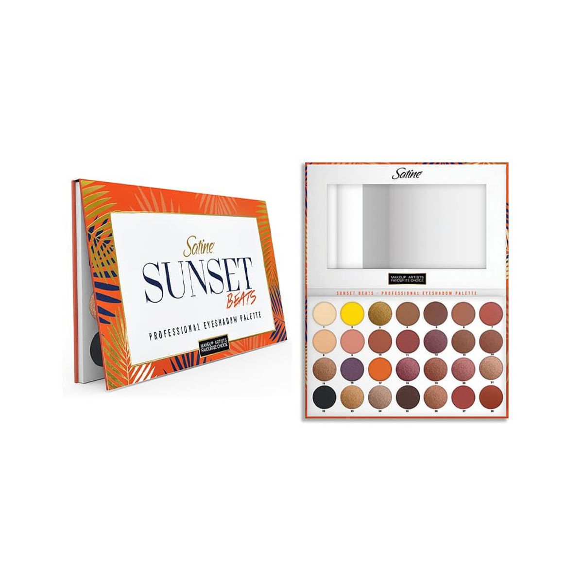 SATINE - Paleta de Sombras "Sunset Beats" 28 Tonos Satine