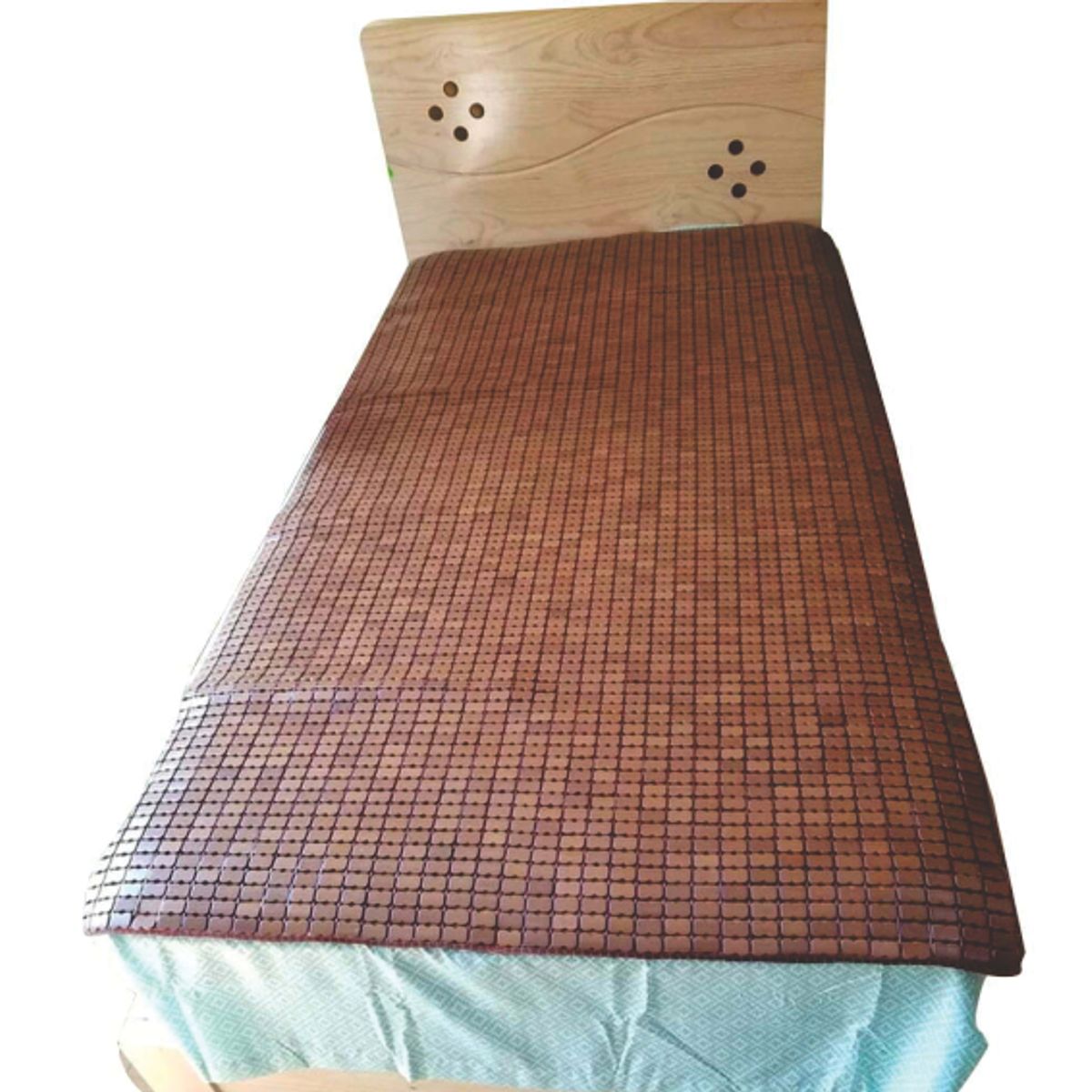 WELL BEING - COLCHONETA SÁBANA DE BAMBU - PLAZA Y MEDIA COLOR MARRON