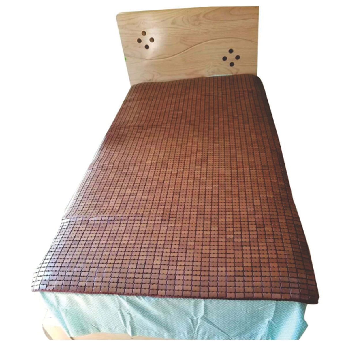 WELL BEING - COLCHONETA SÁBANA DE BAMBU - PLAZA Y MEDIA COLOR MARRON