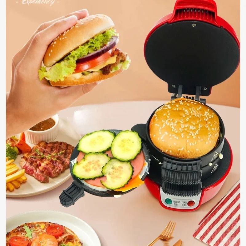 OEM - Máquina de Hamburguesas Panini Sandwichera Electrica Super Rapido