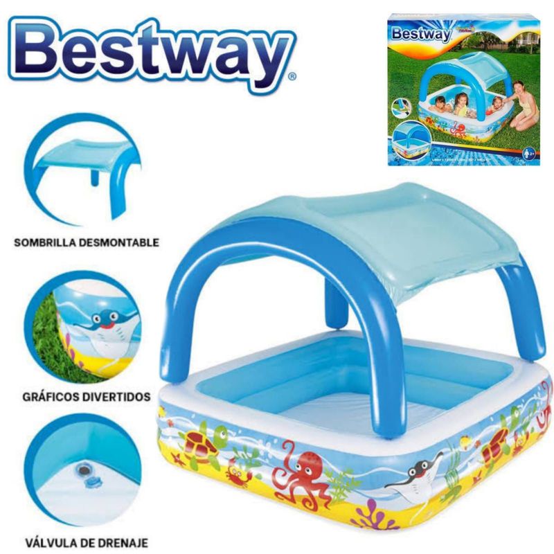 GENERICO - PISCINA INFLABLE CON TECHO DESMONTABLE