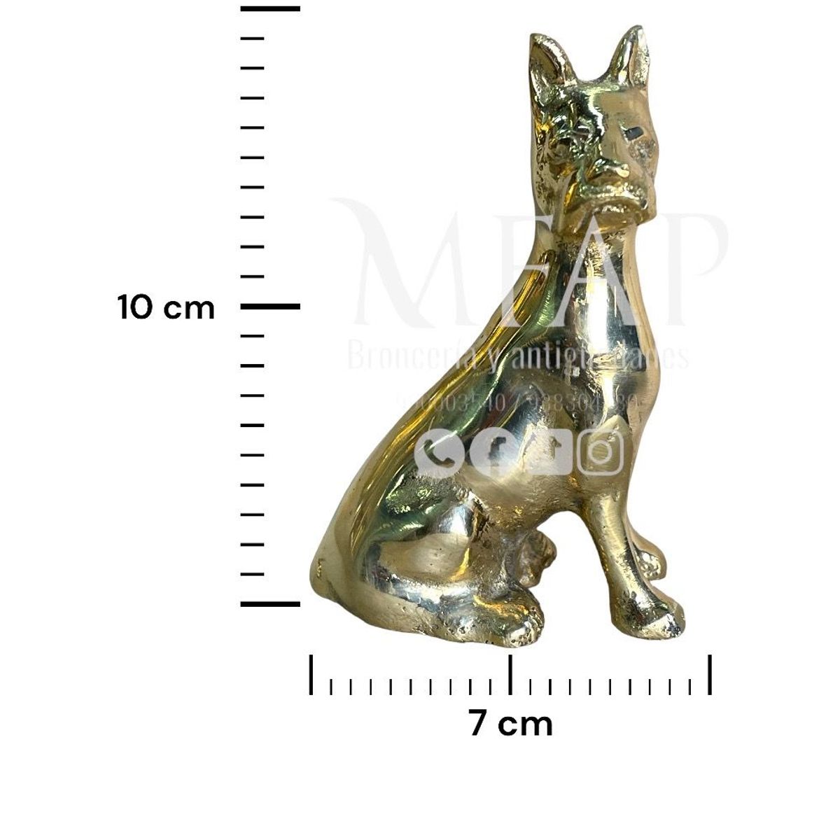MFAP BRONCERIA Y ANTIGUEDADES - Perro sentado de bronce