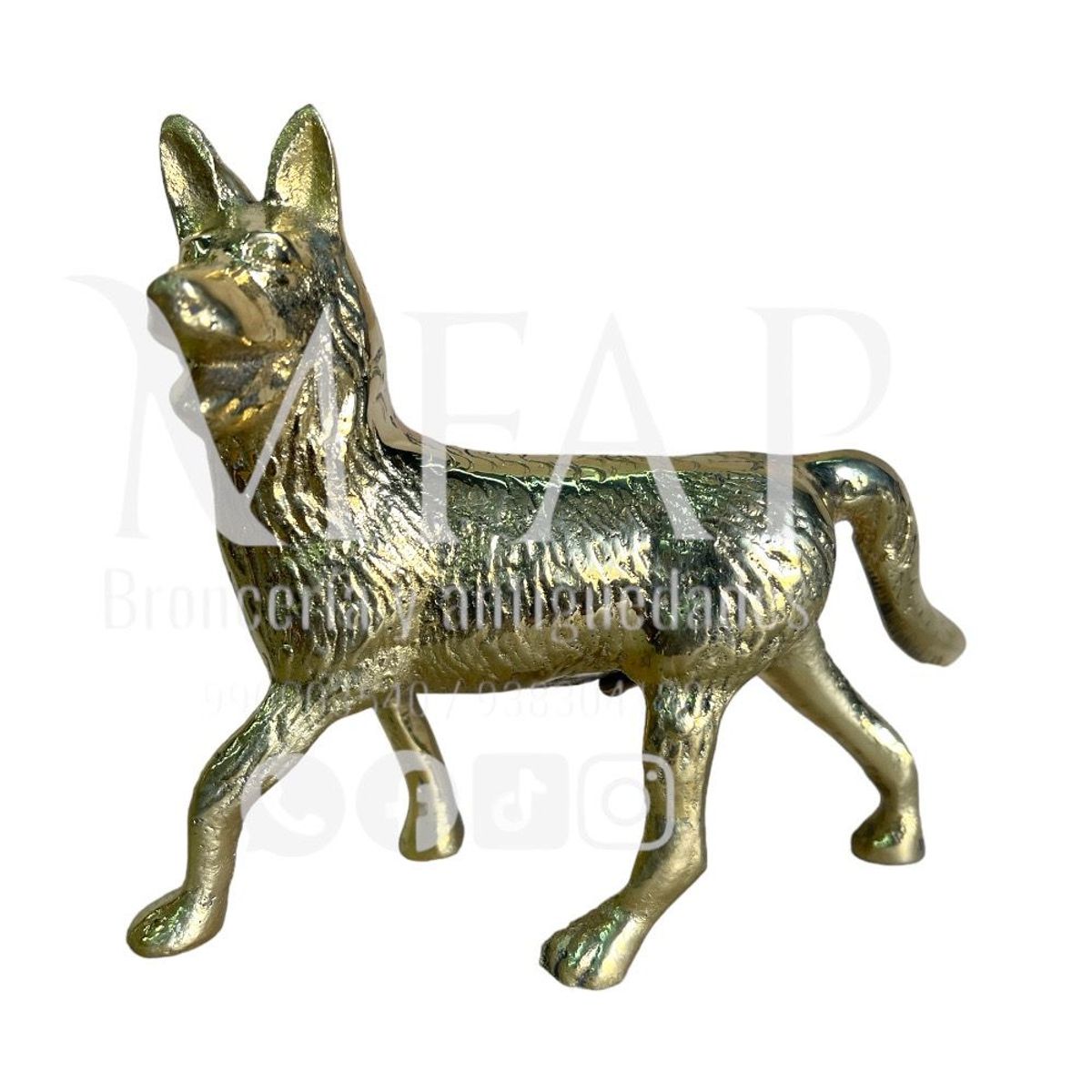 MFAP BRONCERIA Y ANTIGUEDADES - Perro parado de bronce