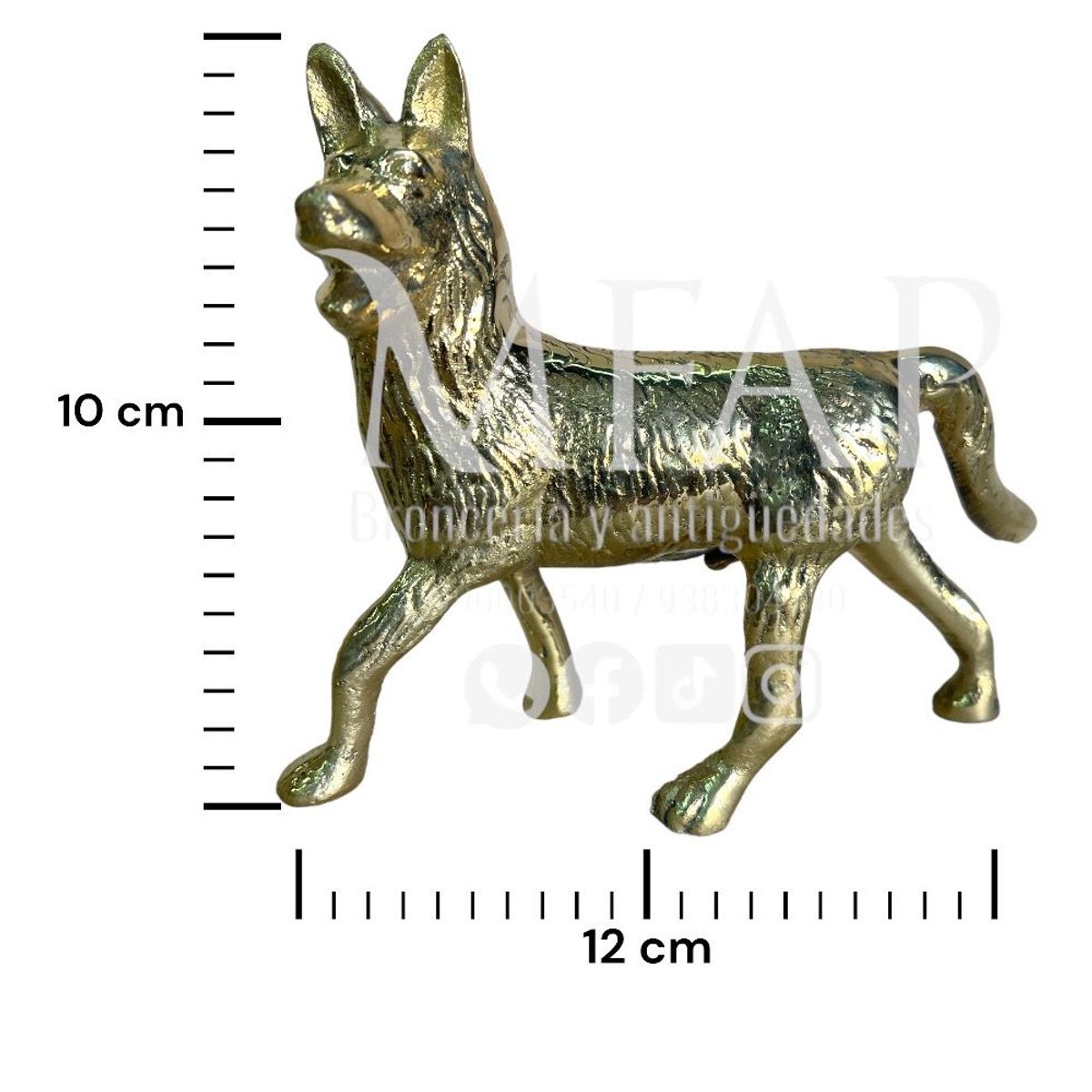 MFAP BRONCERIA Y ANTIGUEDADES - Perro parado de bronce