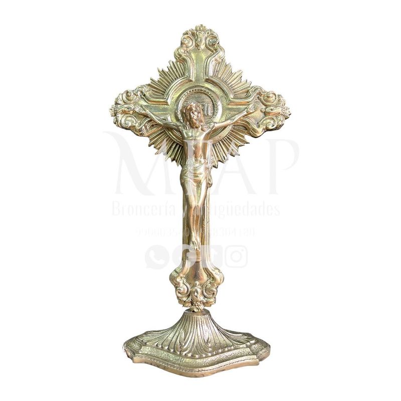 MFAP BRONCERIA Y ANTIGUEDADES - Crucifijo de bronce 45 cm de alto