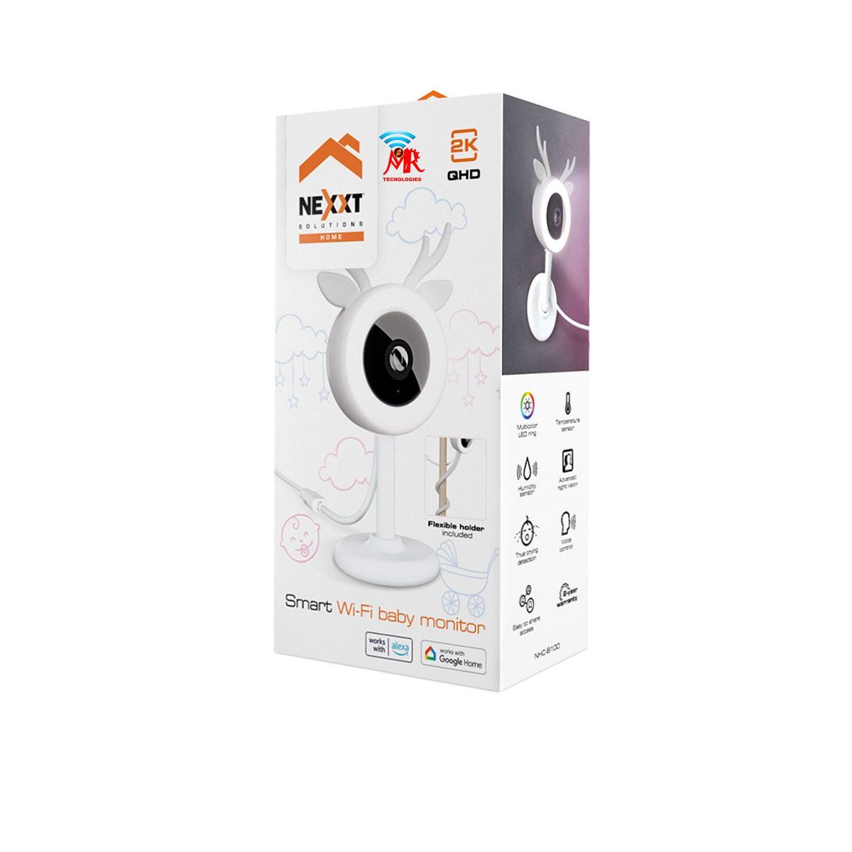 NEXXT SOLUTIONS - CAMARA Monitor inteligente Wi-Fi para bebé NHC-B100