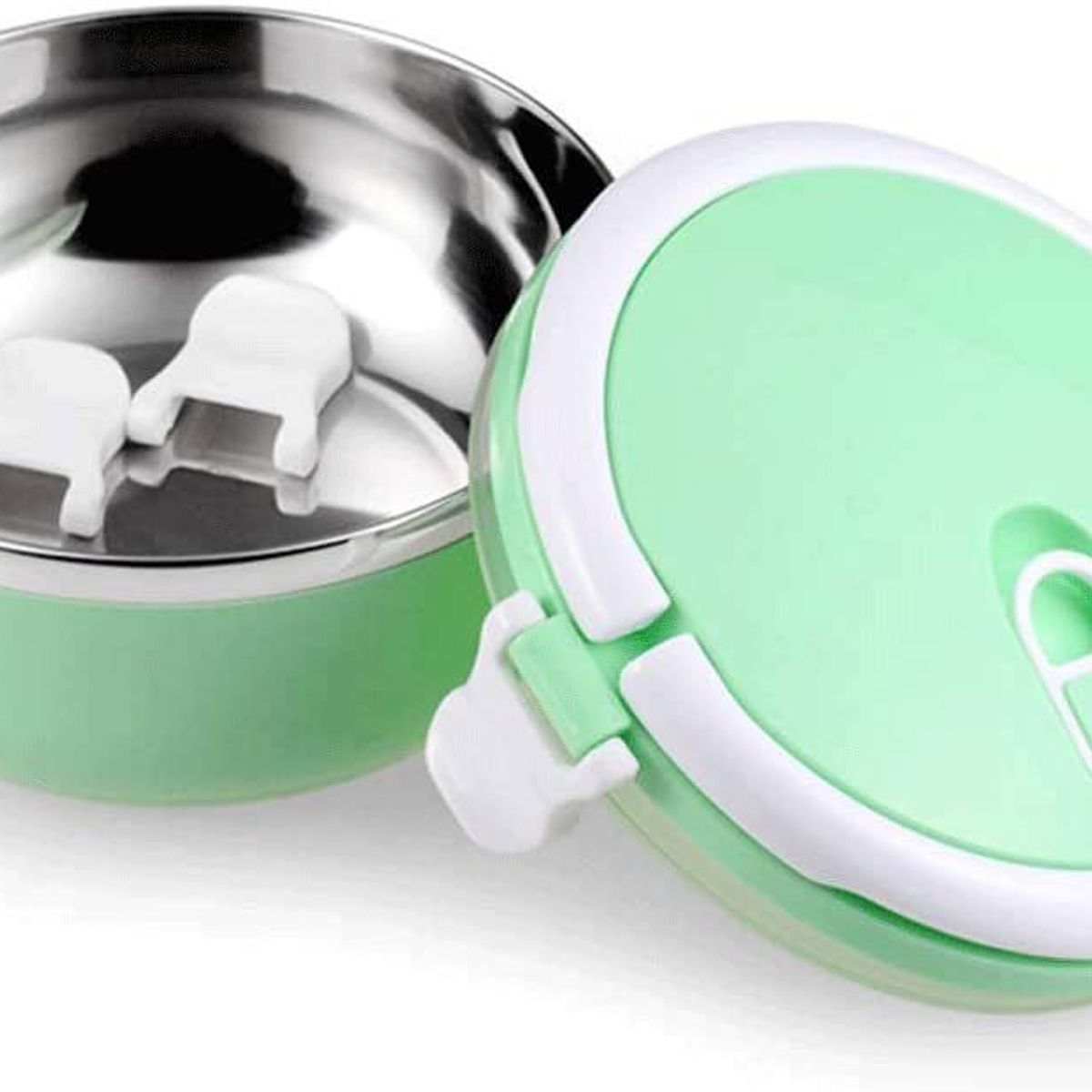 ITELSISTEM - Fiambrera Lonchera Acero llevar comida 3 Niveles Plastico verde