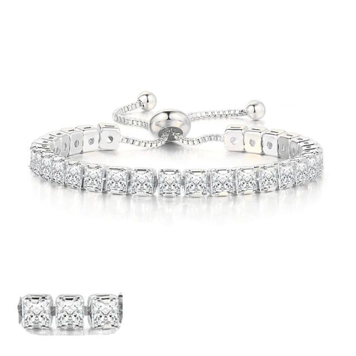 LA TIENDA 88 JOYAS Y ACCESORIOS - La Tienda 88 - Pulsera Brazalete Bañado en Oro de 18k - Blanco