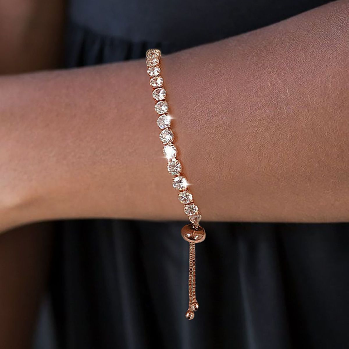 LA TIENDA 88 JOYAS Y ACCESORIOS - La Tienda 88 - Pulsera Brazalete Bañado en Oro de 18k - Blanco