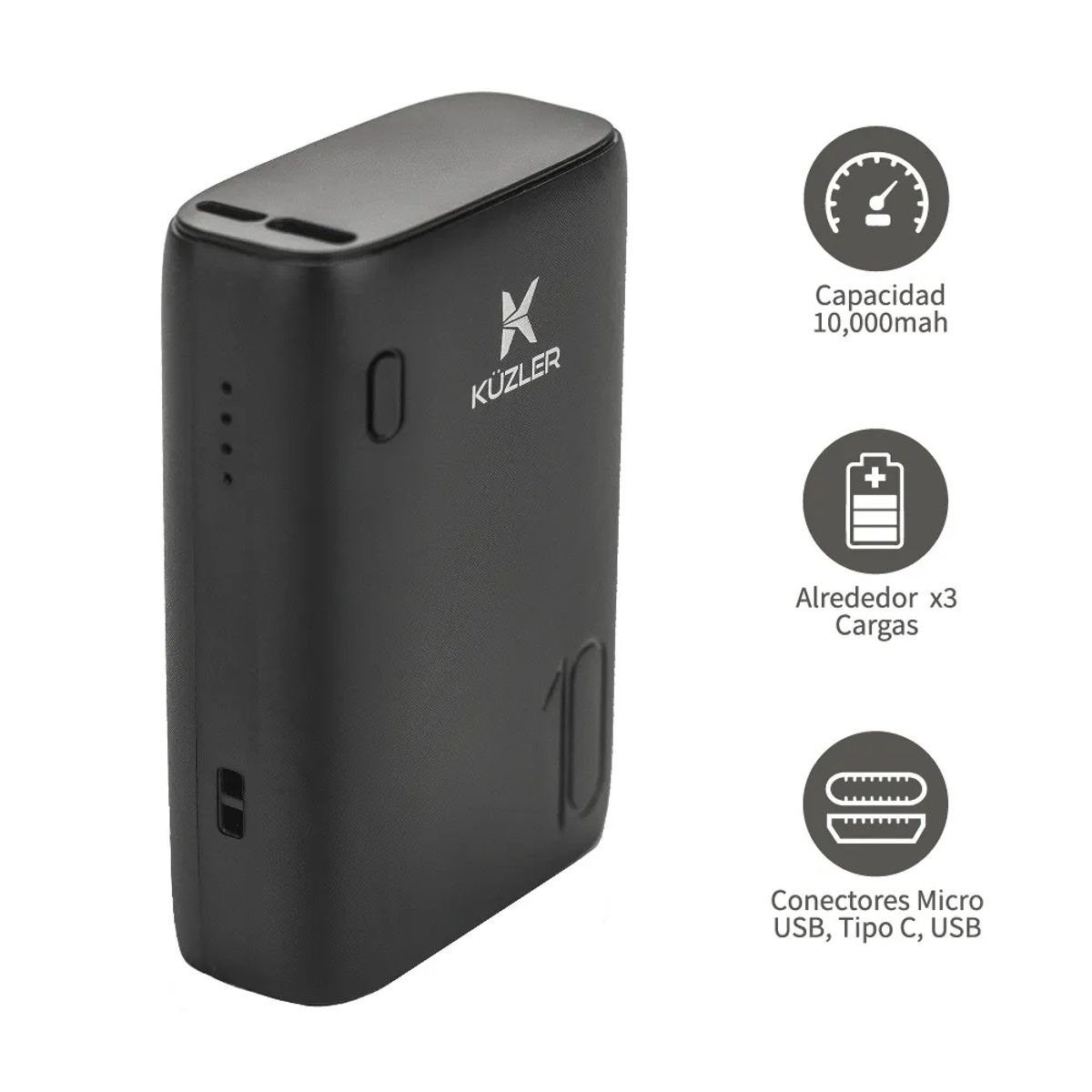 KUZLER - Cargador Portátil Kuzler ANKE-002 10000 mAh