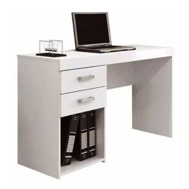 AMUEBLE - Escritorio de melamine MALAGA 120 BLC Tiendas Amueble