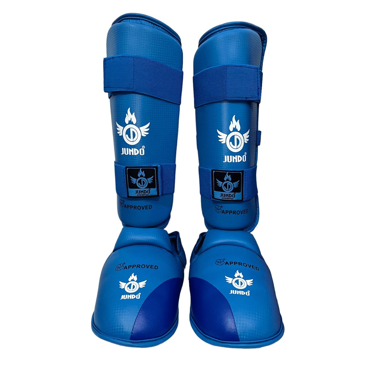 GENERICO - Canillera con empeinera de Karate WKF Jundo -  AZUL Talla L