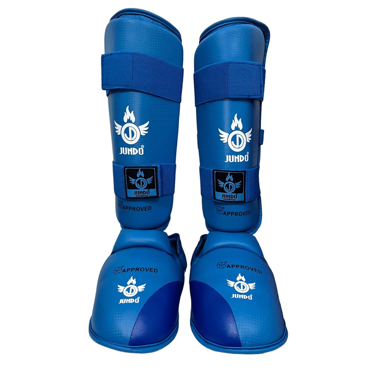 GENERICO - Canillera con empeinera de Karate WKF Jundo -  AZUL Talla M