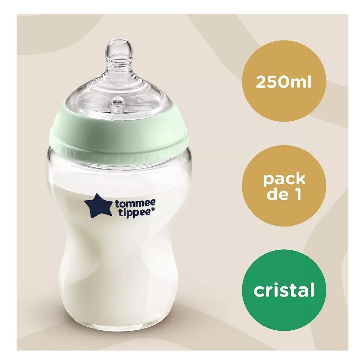 TOMMEE TIPPEE - Biberon De Vidrio Recien Nacido Closer To Nature 9oz - 250ml