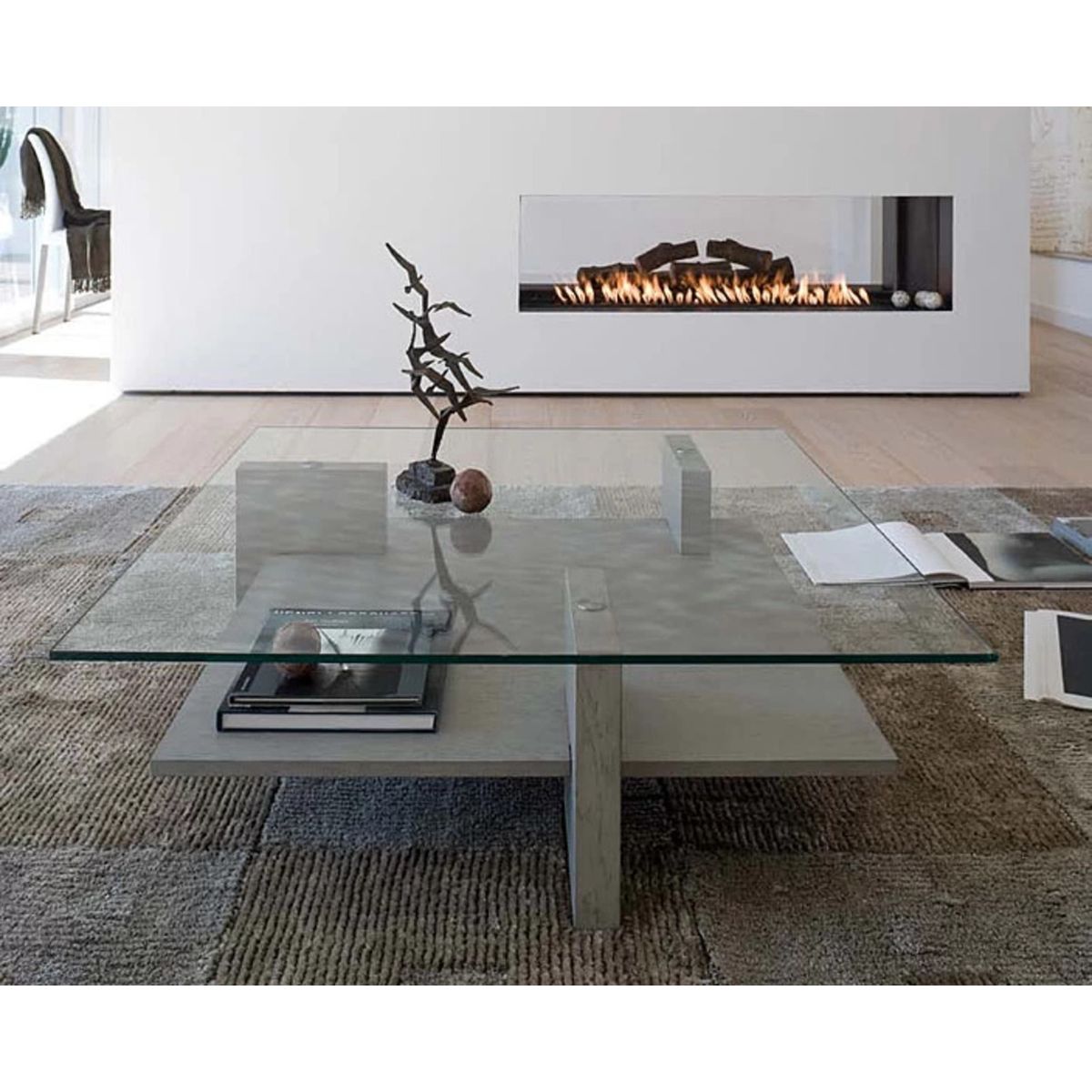 TU MESITA - Mesa de Centro Contemporánea Marabi Gris 100 cm TU MESITA