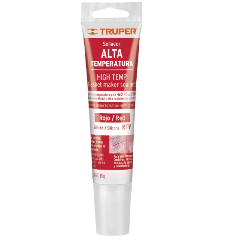 TRUPER - silicona  rojo para altas temperaturas, 85 g Truper