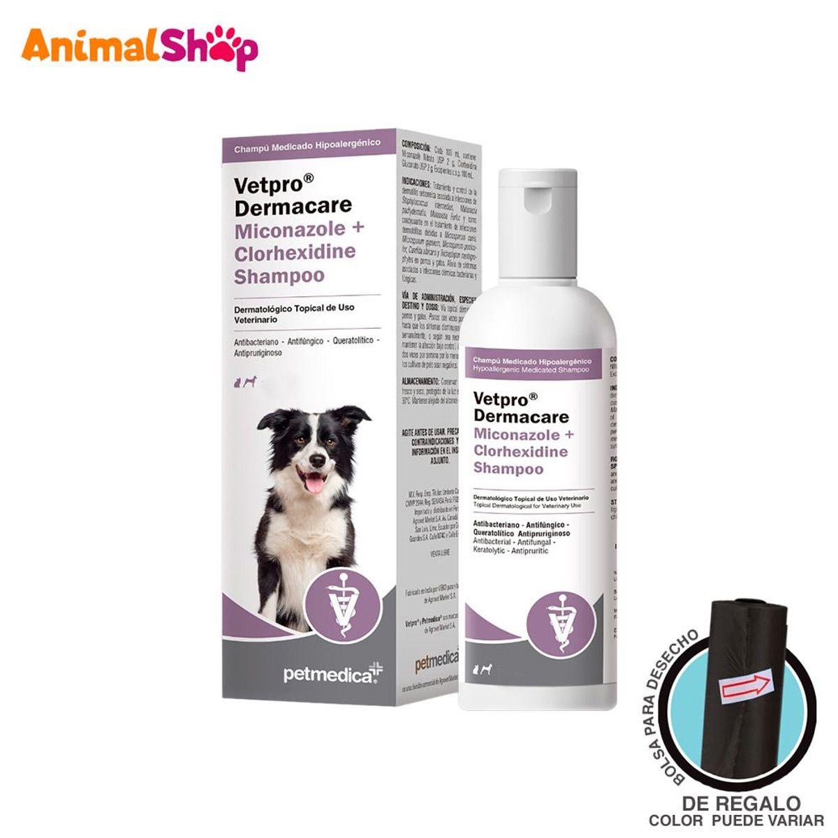 GENERICO - Shampoo Para Perros Vetpro Clorhexidina+Miconazol 200Ml