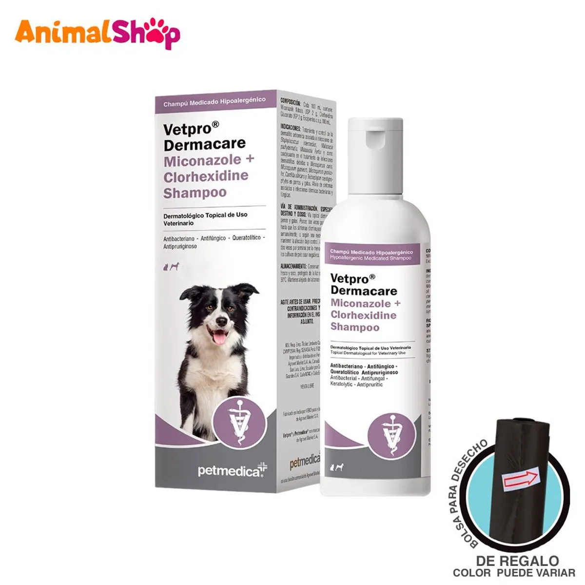 GENERICO - Shampoo Para Perros Vetpro Clorhexidina+Miconazol 400Ml
