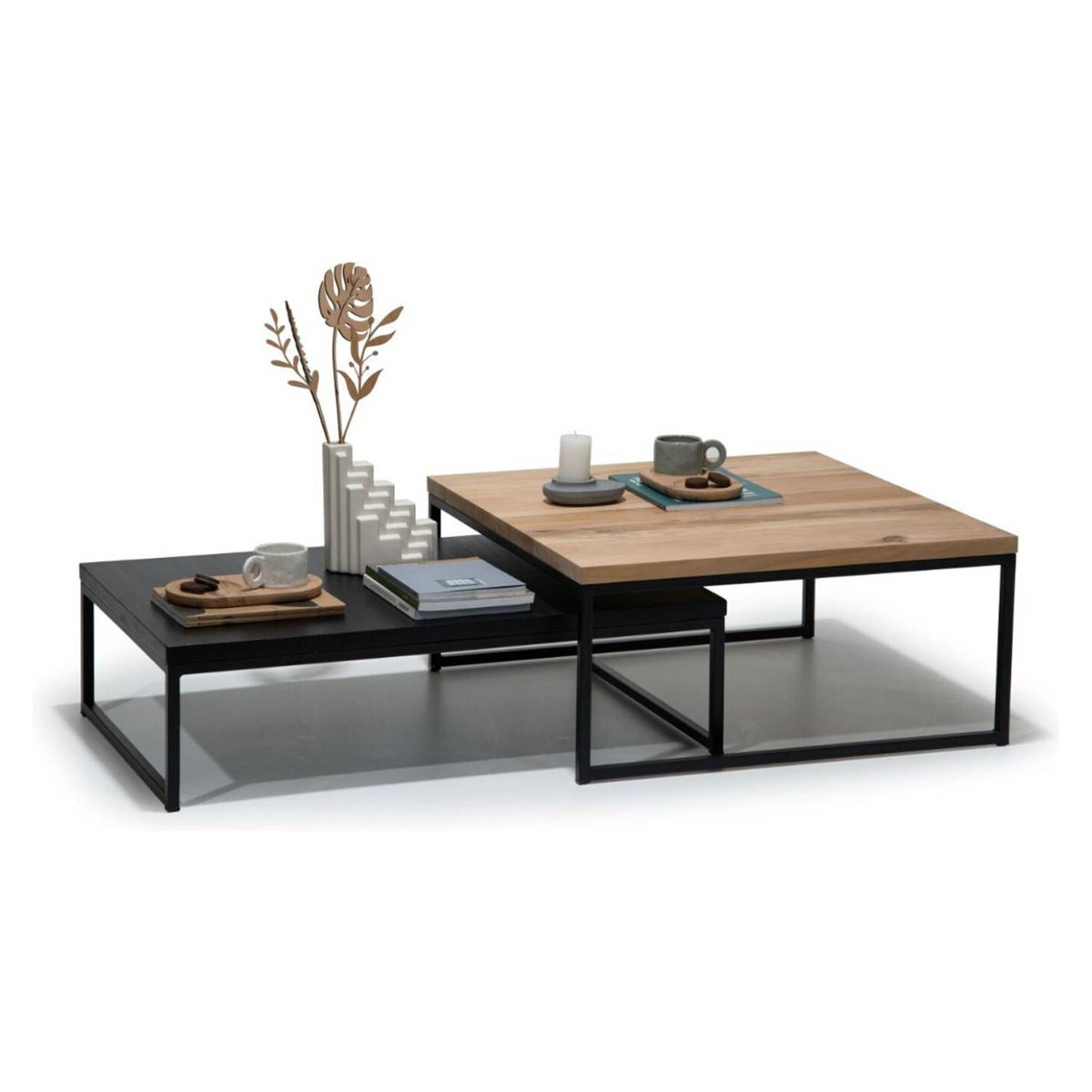 TU MESITA - Mesa de Centro Dúo Daniela Marrón / Negro TU MESITA