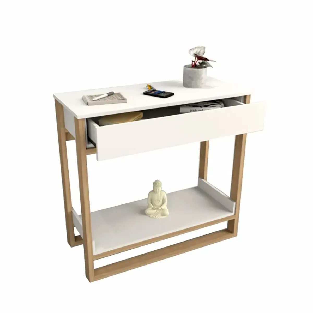 TU MESITA - Recibidor minimalista Vivi Blanco 92 cm TU MESITA