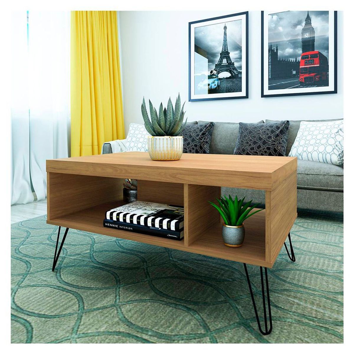 TU MESITA - Mesa de centro Francia Marrón 91 cm TU MESITA