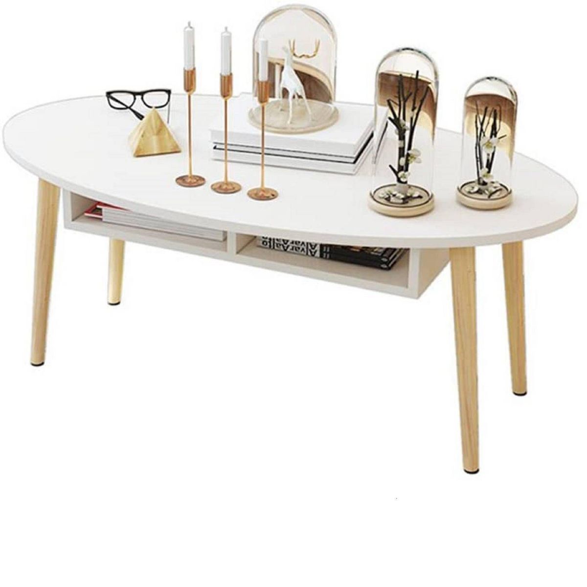 TU MESITA - Mesa de Centro Ovalada Vintage Patricia Blanco TU MESITA