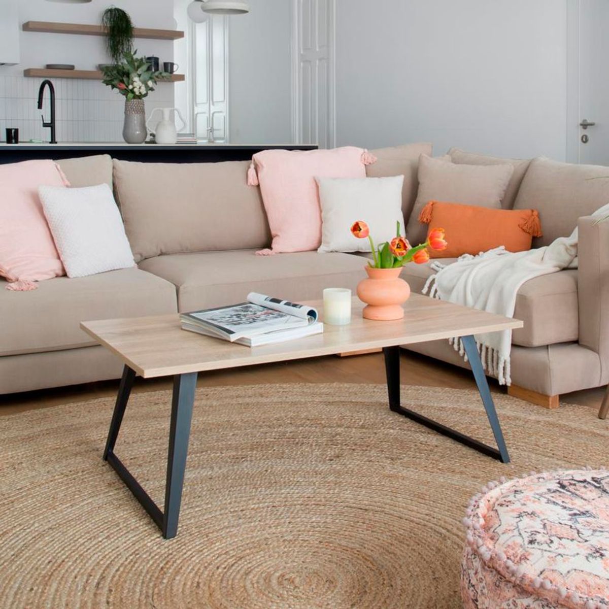 TU MESITA - Mesa de Centro Minimalista Liverpool 110 cm TU MESITA