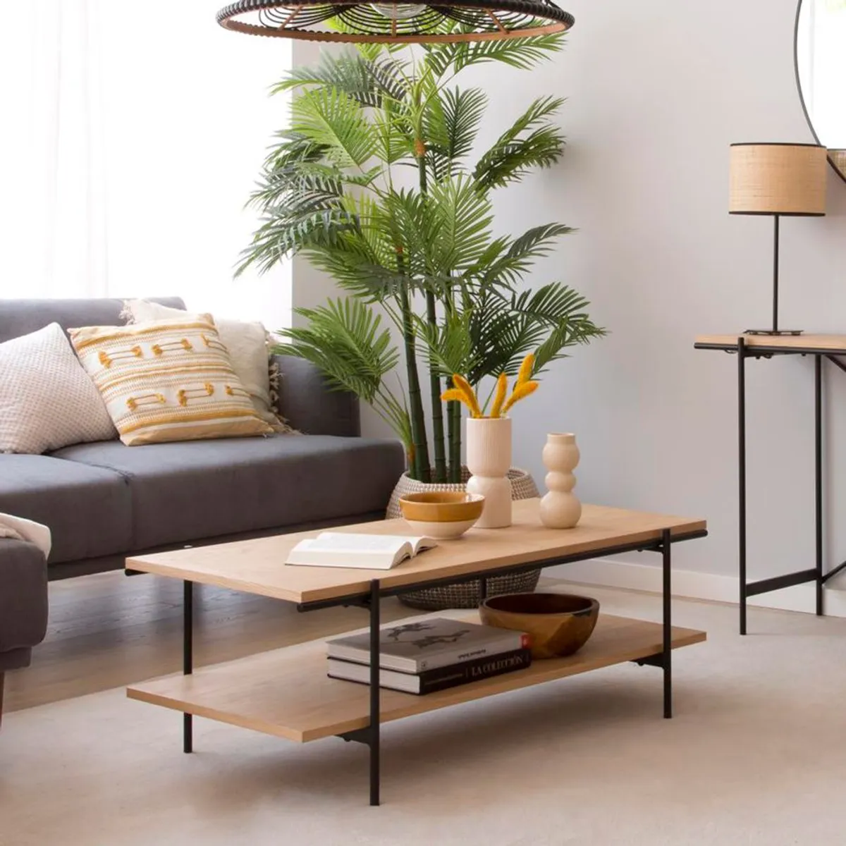 TU MESITA - Mesa de centro Caxamarca Marrón 110 cm TU MESITA