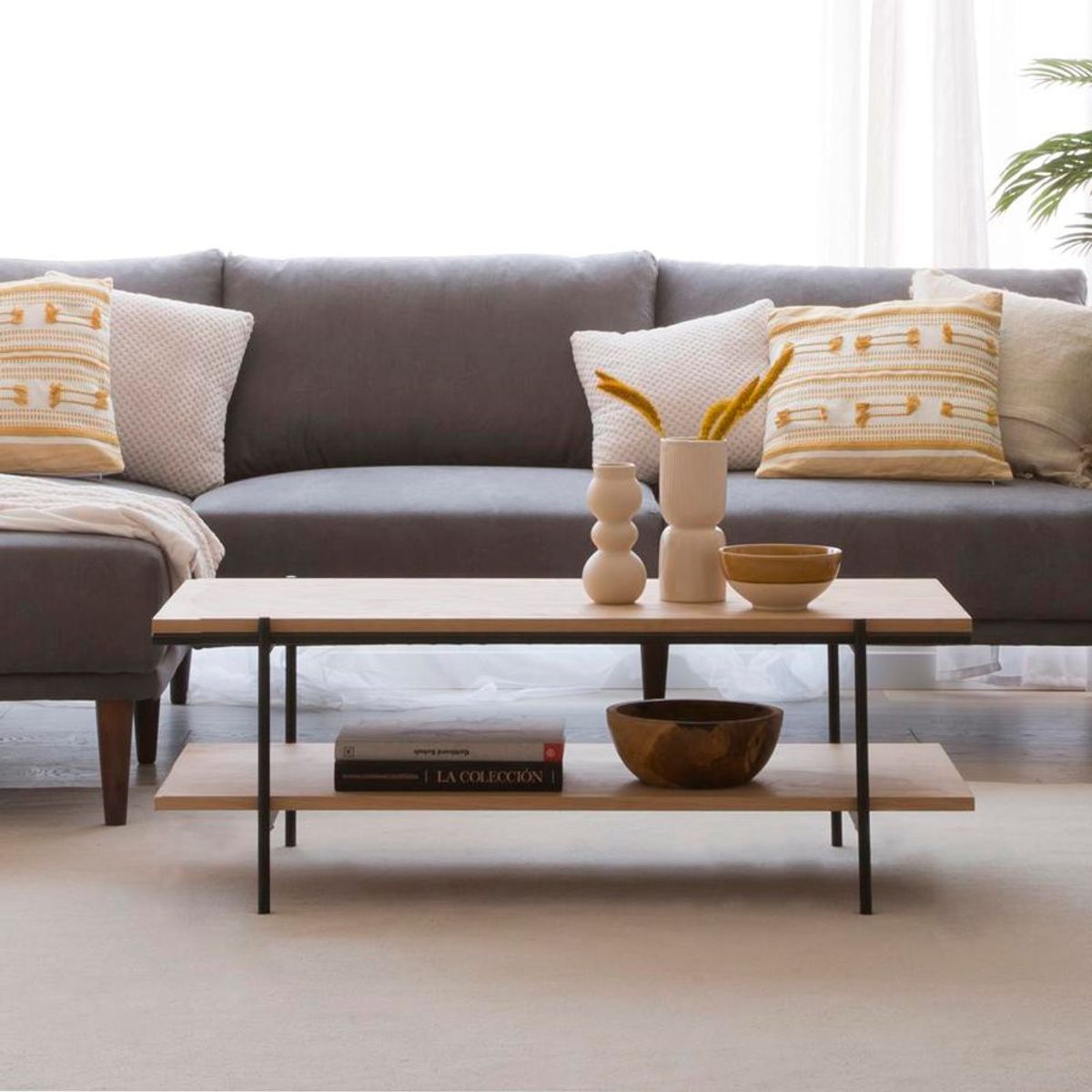 TU MESITA - Mesa de centro Caxamarca Marrón 110 cm TU MESITA