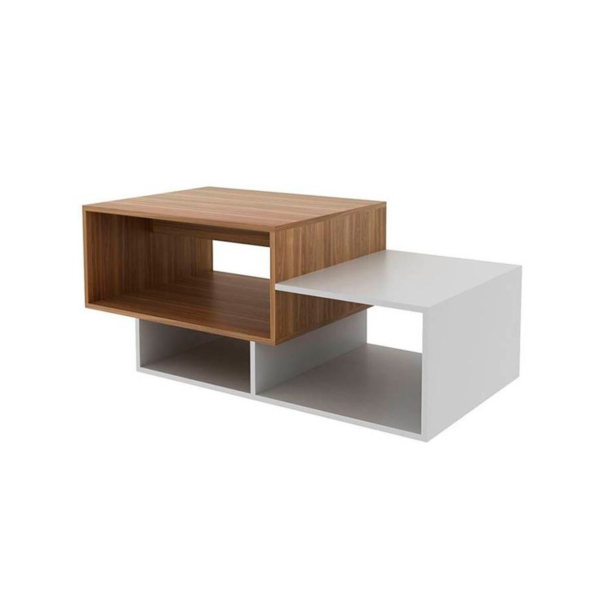 TU MESITA - Mesa de centro Murcia Blanco/Café TU MESITA