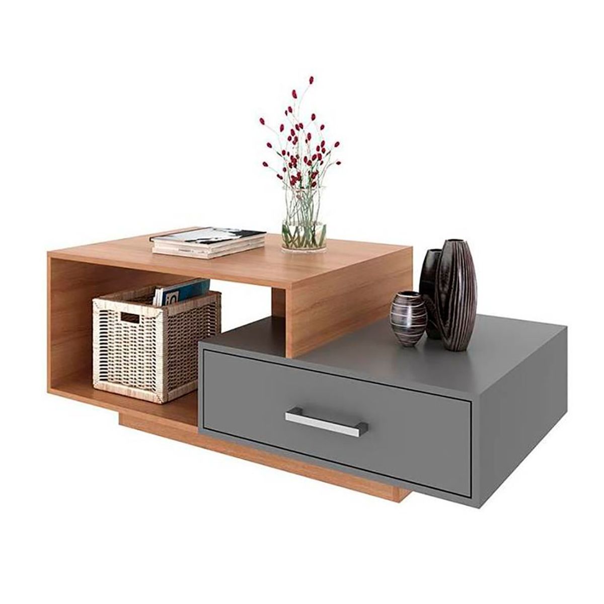 TU MESITA - Mesa de centro Tokio Café/Gris TU MESITA