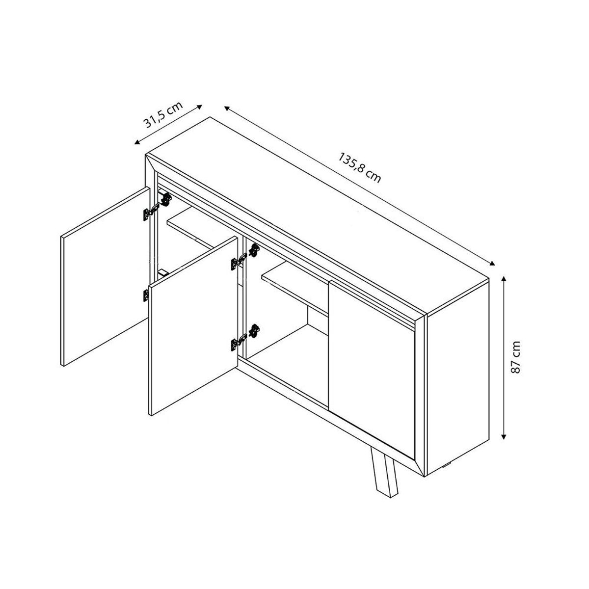 TU MESITA - Recibidor Moderno Rosalía Marrón TU MESITA