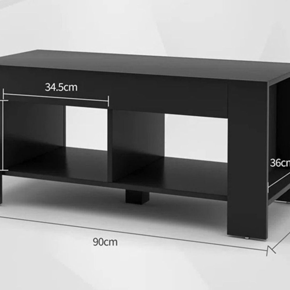 TU MESITA - Mesa de Centro Olympia Negro TU MESITA