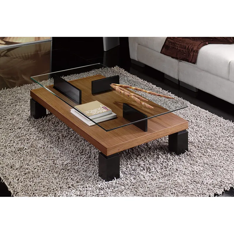 TU MESITA - Mesa de Centro Contemporánea Lezner Marrón 100cm TU MESITA