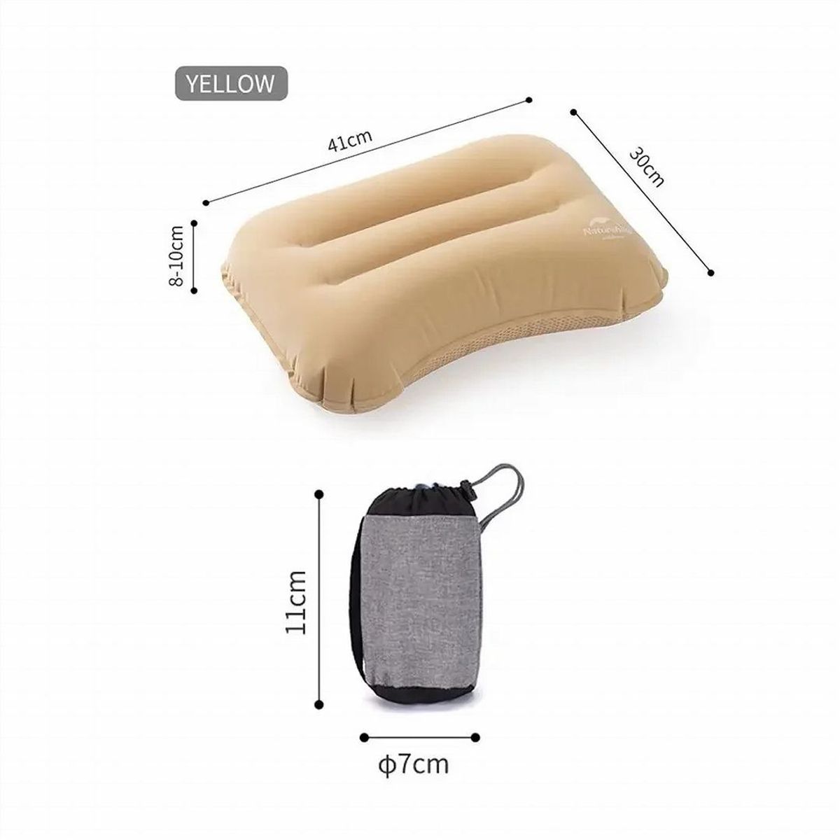 NATUREHIKE - Almohada inflable ultraligera Flocking - Naturehike