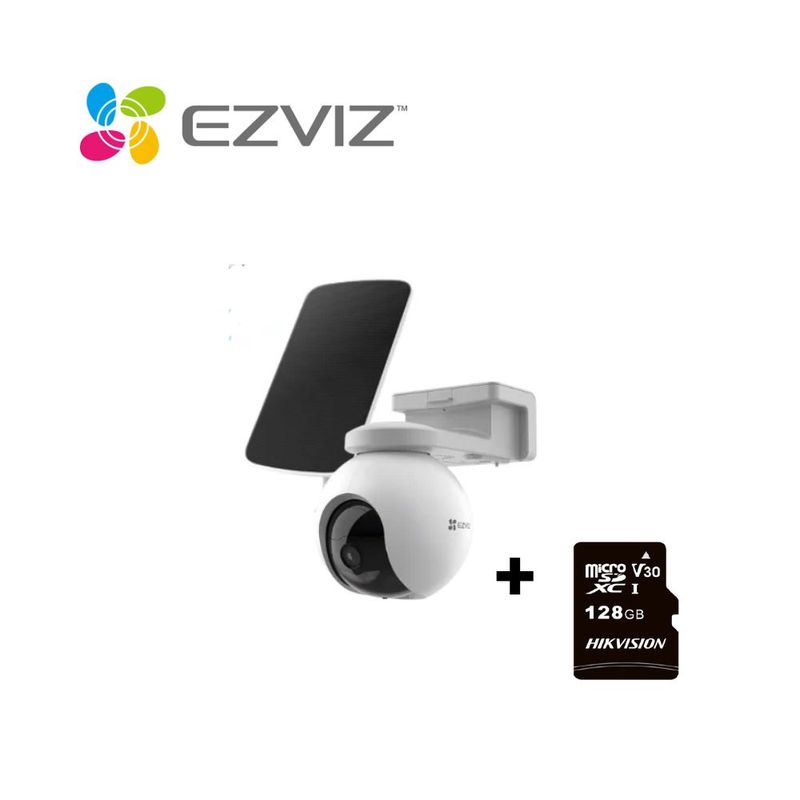 EZVIZ - Cámara 4G con batería y rotación 360° EB8-4G  MicroSD 128GB - Ezviz