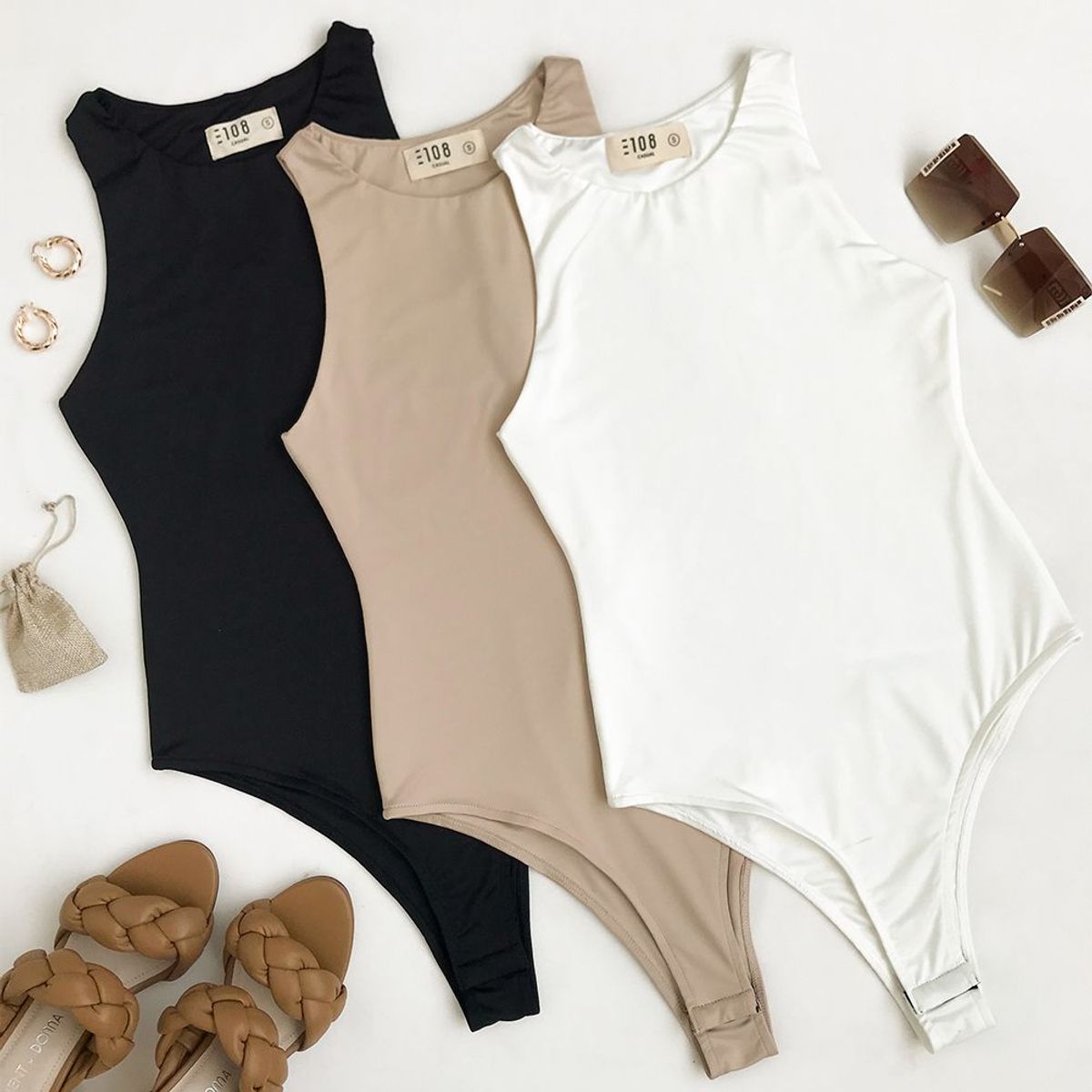 GENERICO - Body Manga Cero Gemma Color Perla Estacion 108