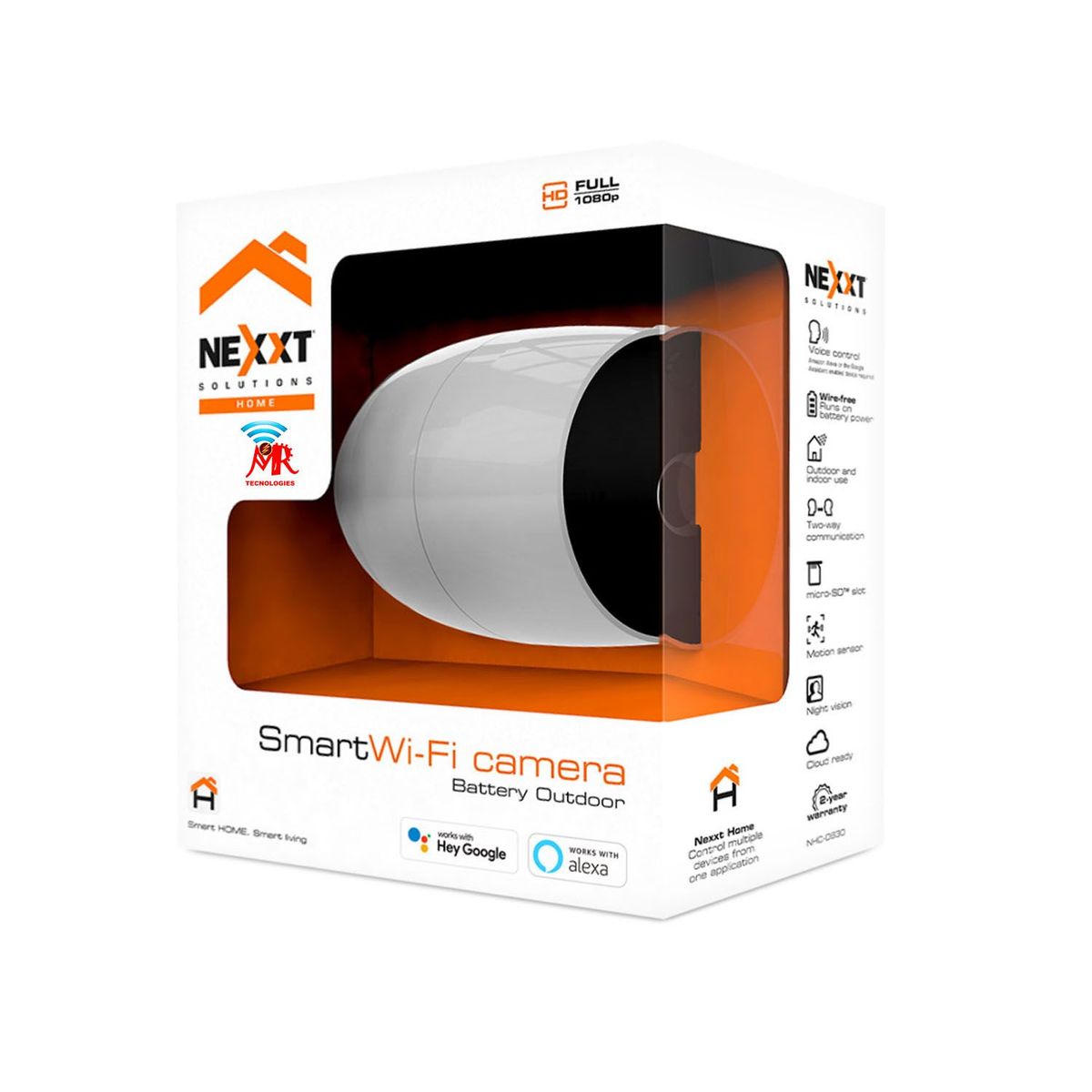NEXXT SOLUTIONS - CAMARA SMAR WIFI PARA EXTERIORES CON BATERIA  NHC-O630
