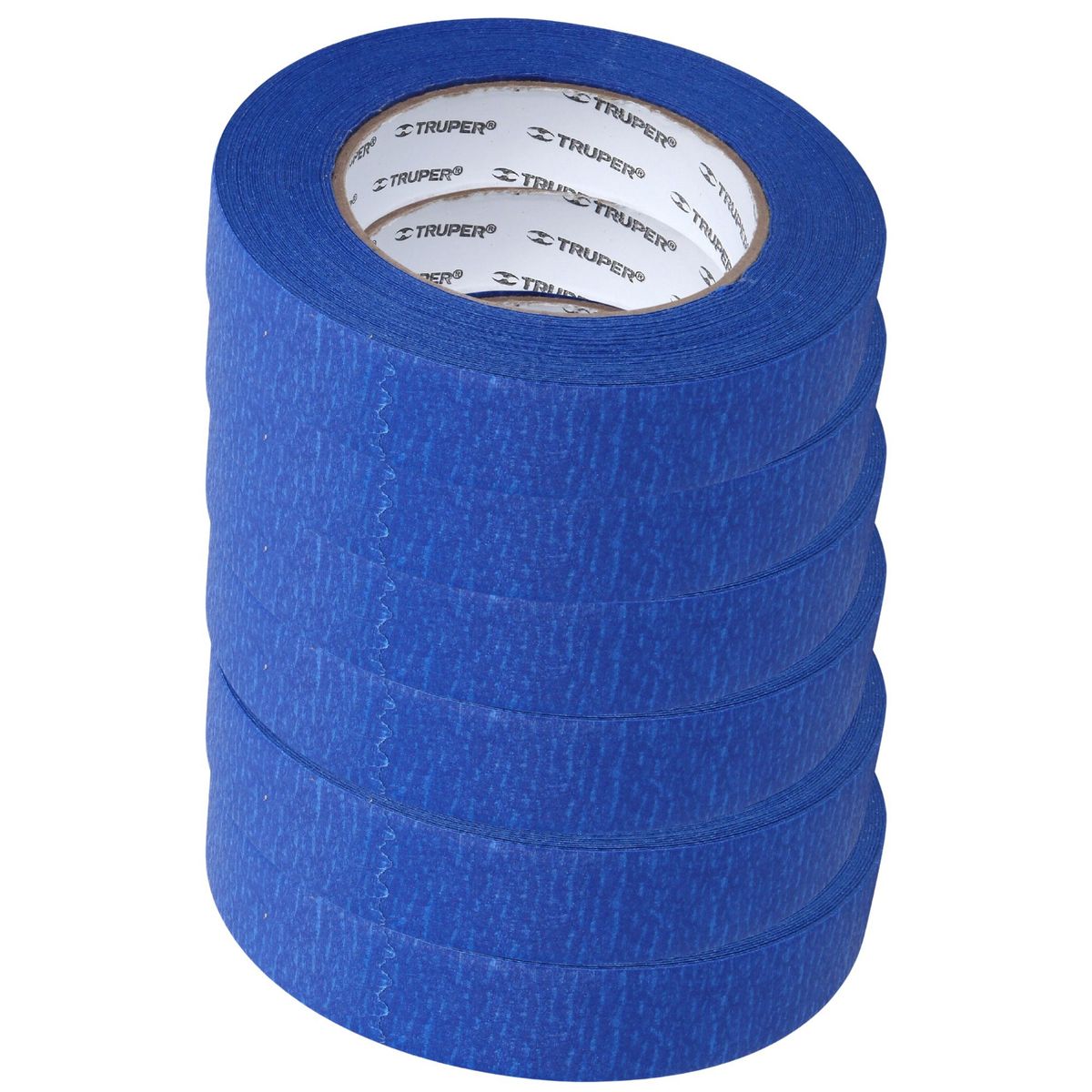 TRUPER - Cinta masking  azul de 1" x 50 m pack 6 unidades para pintor, Truper