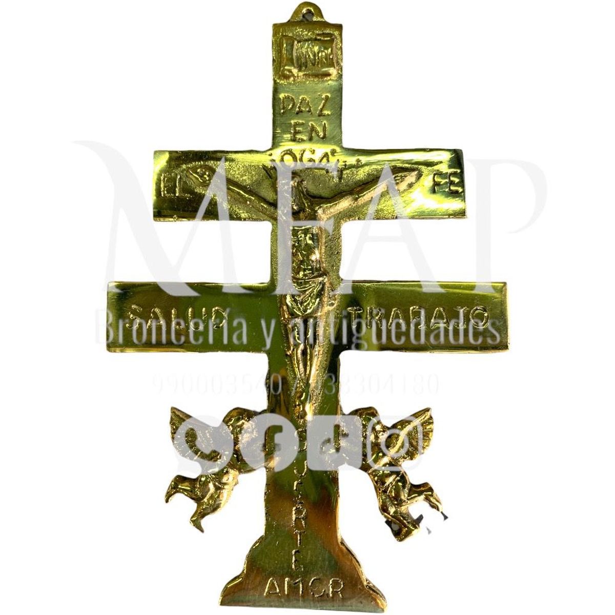 MFAP BRONCERIA Y ANTIGUEDADES - Cruz de Caravaca de bronce