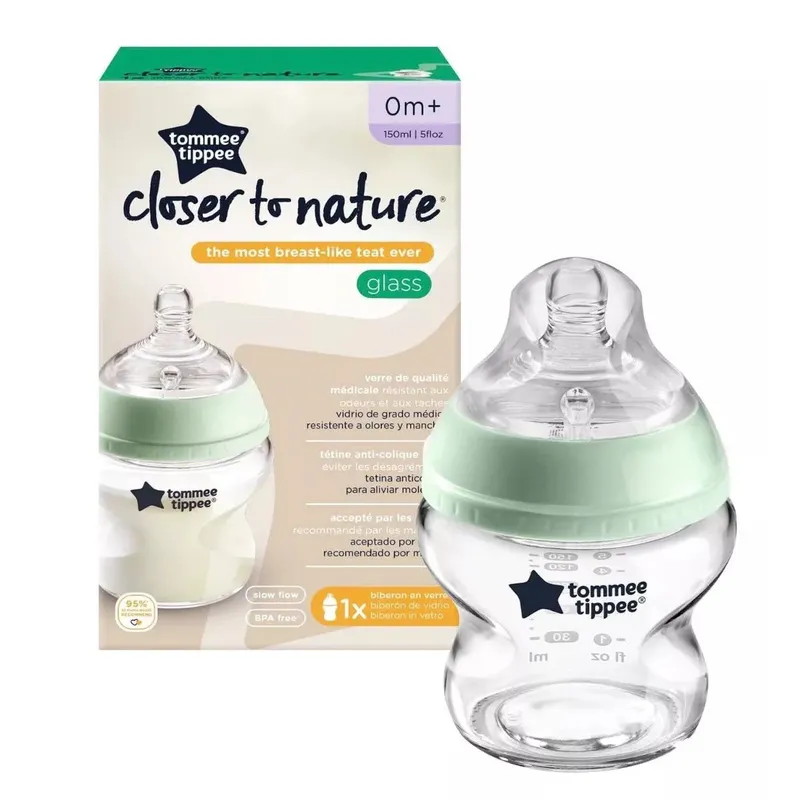 TOMMEE TIPPEE - Biberón De Vidrio para RECIEN NACIDO Tommee Tippee de 150ml