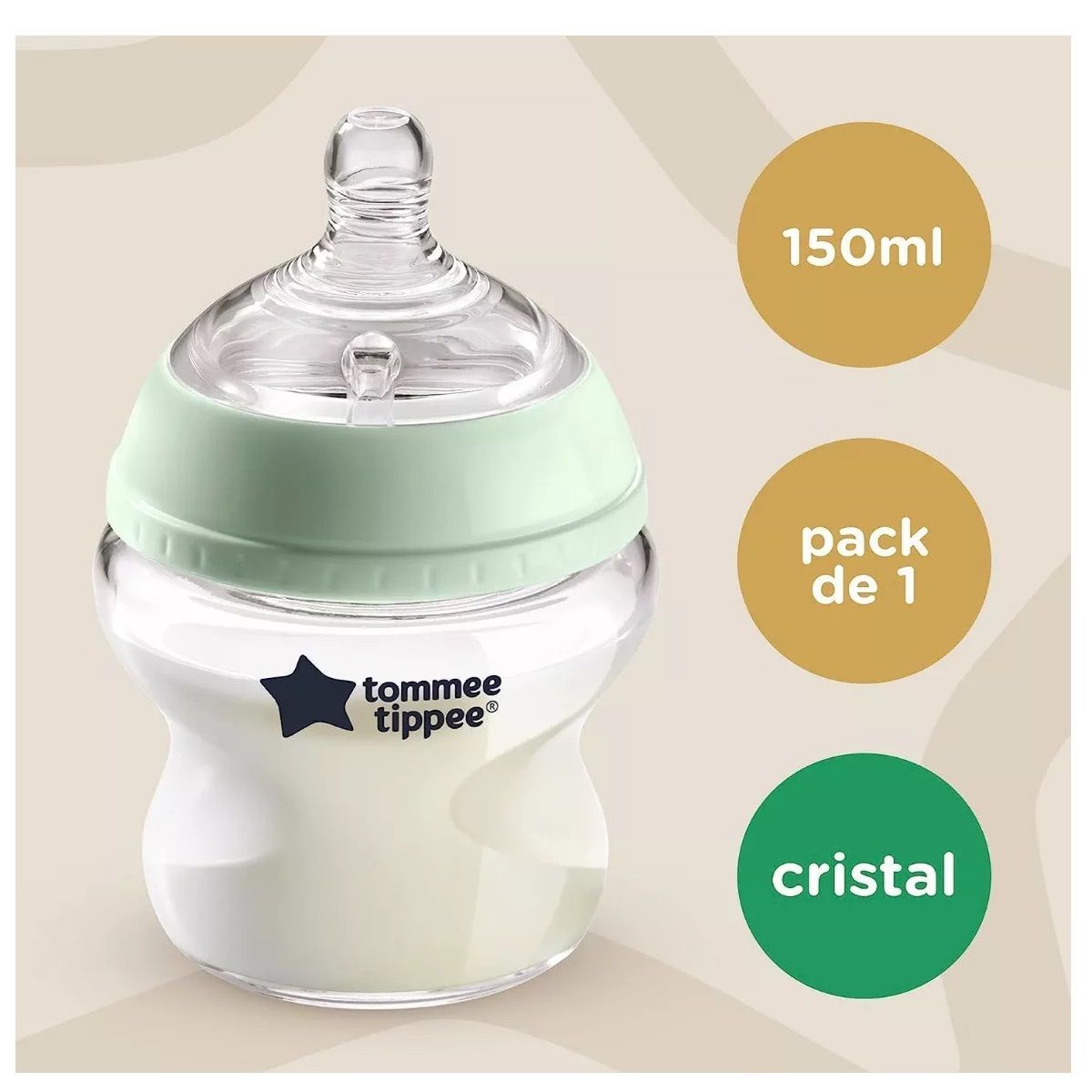 TOMMEE TIPPEE - Biberón De Vidrio para RECIEN NACIDO Tommee Tippee de 150ml